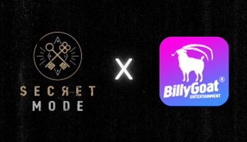 Secret Mode logo (Two cross keys) and the Billy Goat Entertainment logo (a billy goat with horns)