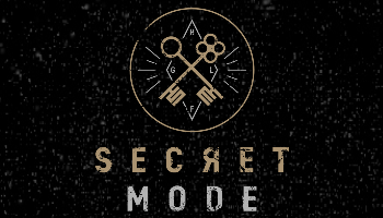 Secret Mode logo (Two cross keys) on a black background
